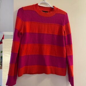 Banana Republic Red and Pink Striped Sweater